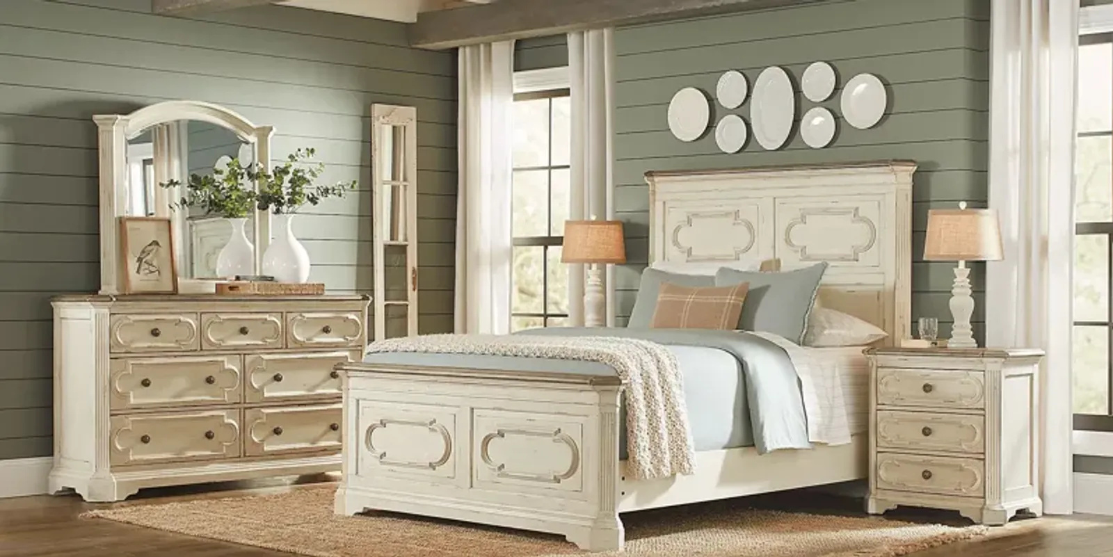 Lindenwood White 5 Pc King Panel Bedroom