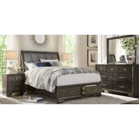 Beckwood Gray 7 Pc King Sleigh Bedroom with Storage