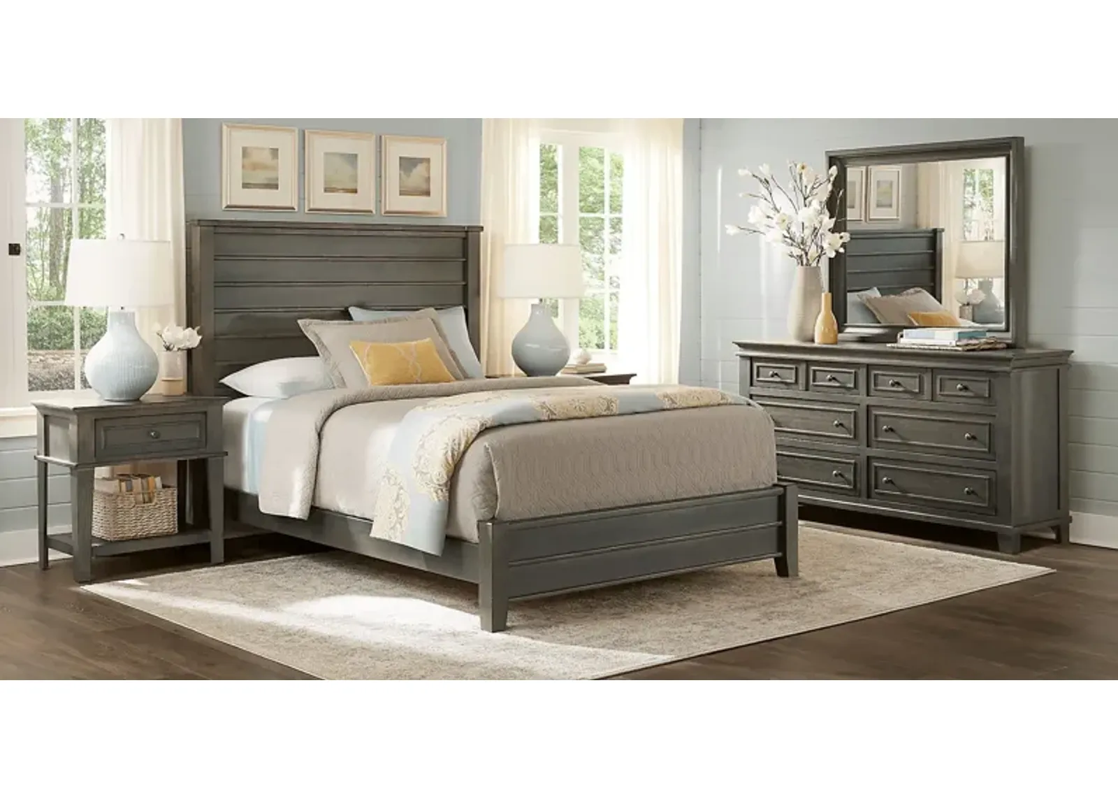 Darby Brook Dark Gray 5 Pc King Bedroom