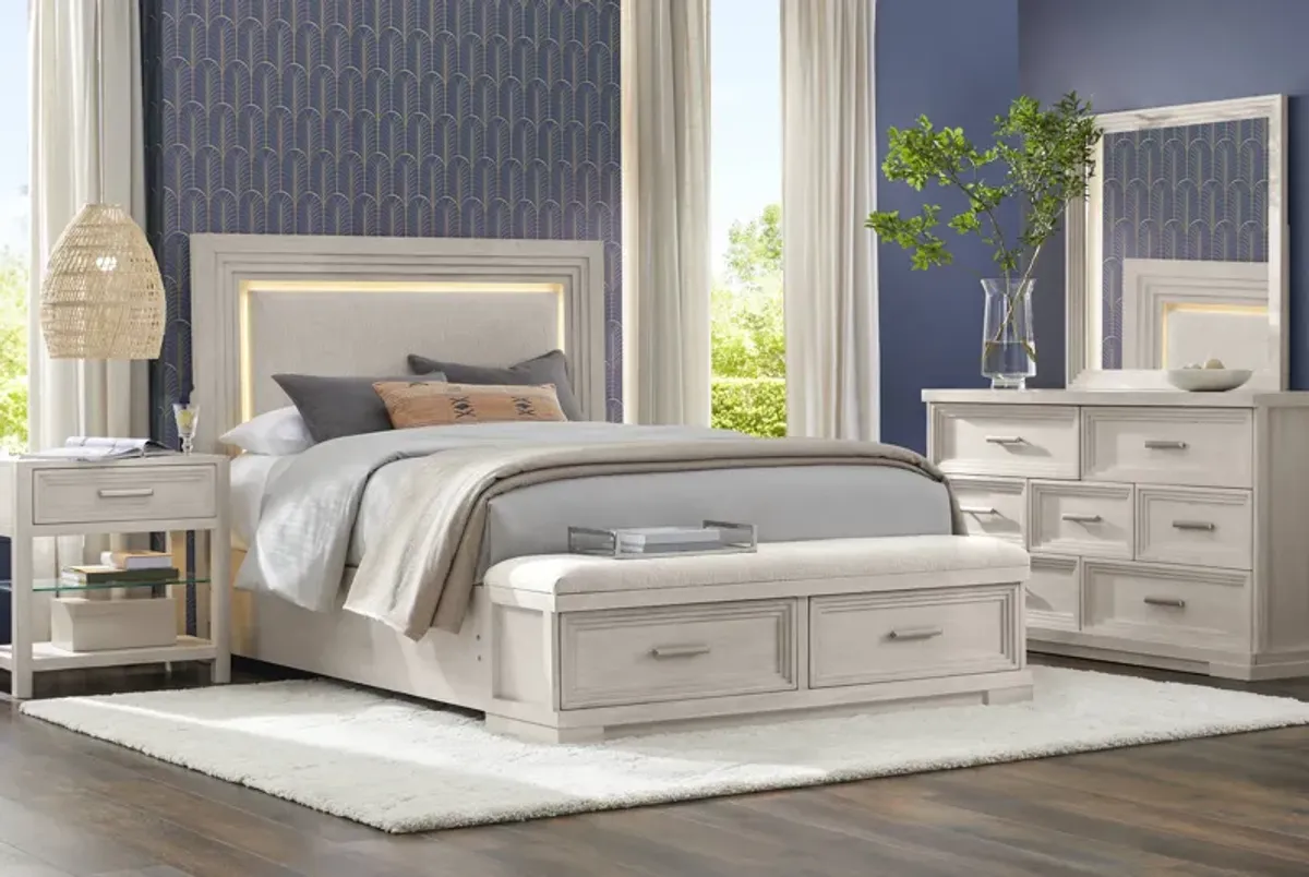 Royal Park Ivory 5 Pc King Storage Bedroom