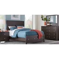 Barringer Place Merlot 5 Pc King Panel Bedroom with Storage