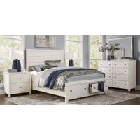 Barringer Place White 5 Pc King Panel Bedroom with Storage