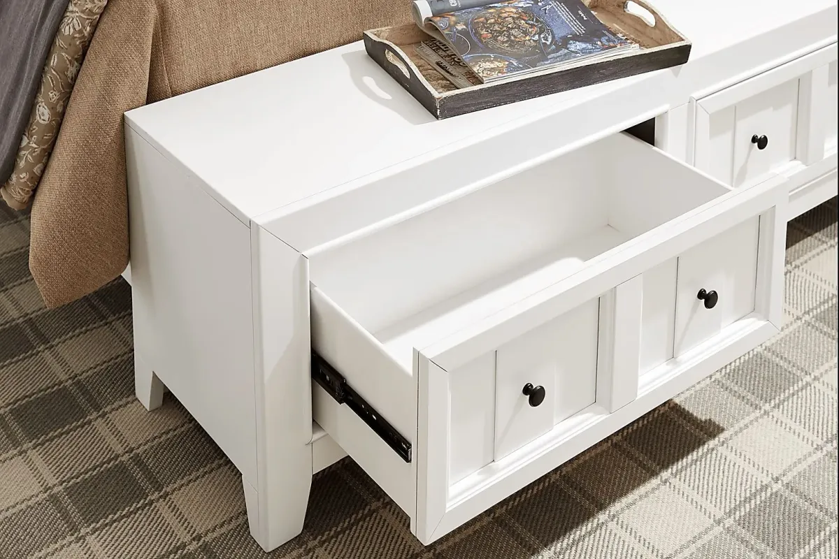 Owings Mill White 3 Pc Queen Storage Bed