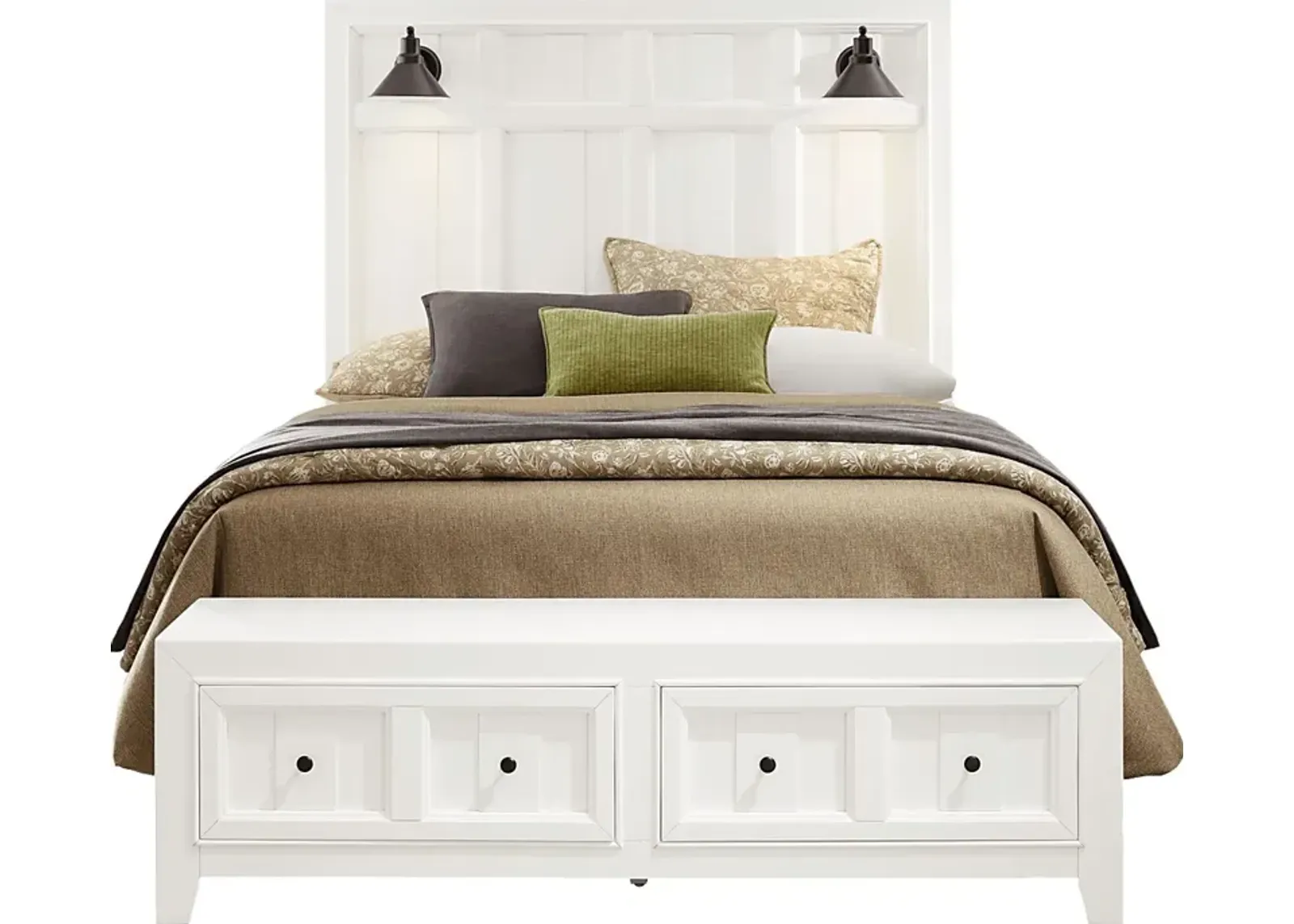 Owings Mill White 3 Pc Queen Storage Bed