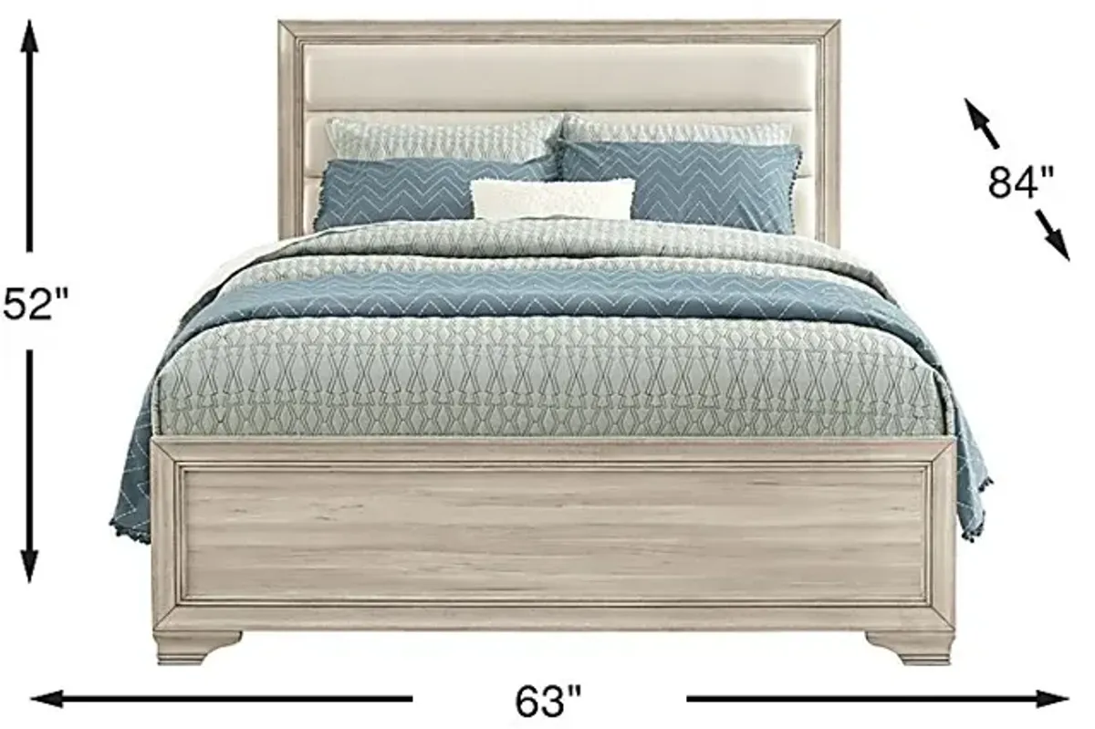 Marlow Natural 3 Pc Queen Panel Bed