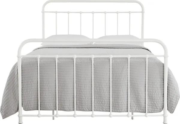 Atticus White Queen Metal Bed