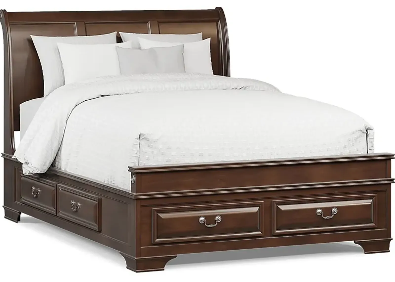 Mill Valley II Cherry 3 Pc Queen Sleigh Bed with Storage