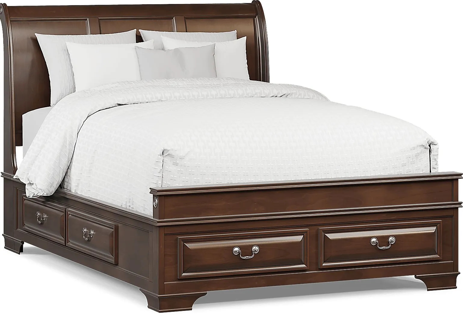 Mill Valley II Cherry 3 Pc Queen Sleigh Bed with Storage