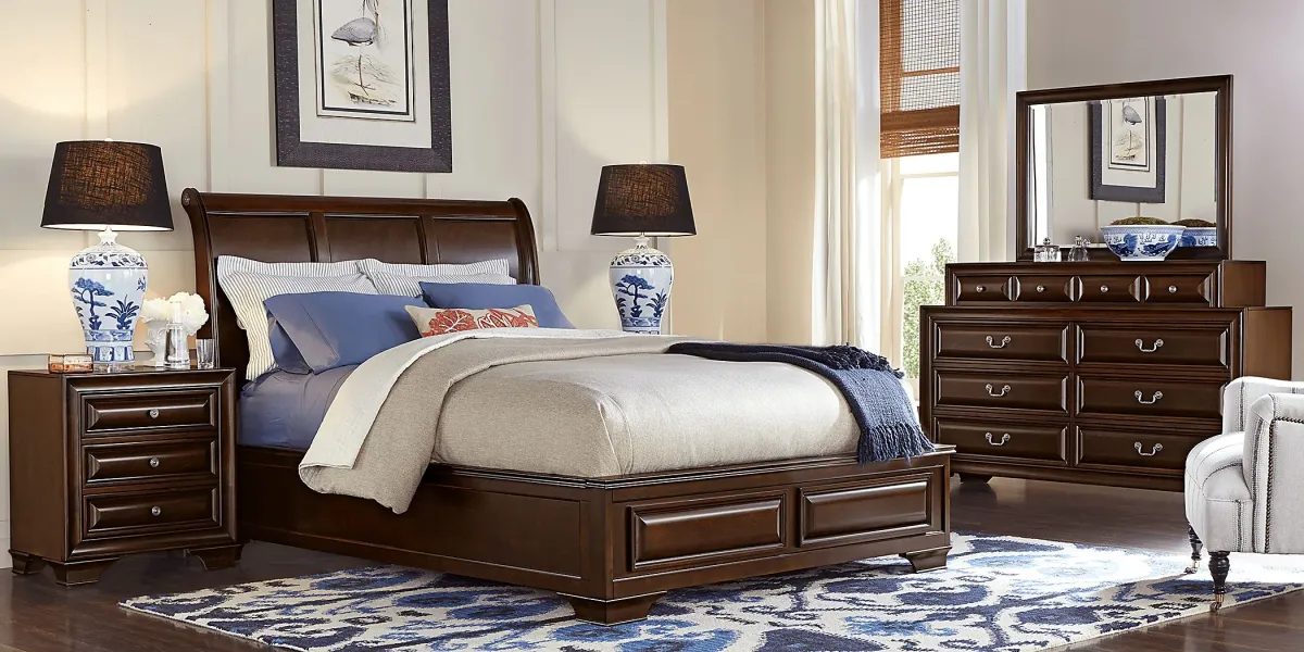 Mill Valley II Cherry 3 Pc Queen Sleigh Bed