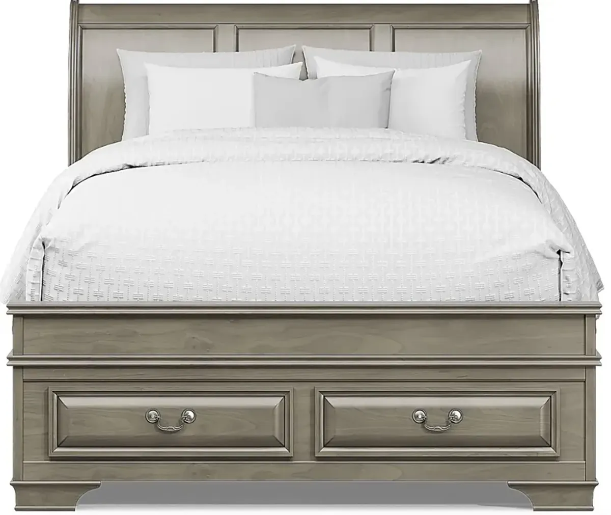 Mill Valley II Gray 3 Pc Queen Sleigh Bed with Storage