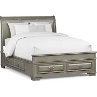 Mill Valley II Gray 3 Pc Queen Sleigh Bed with Storage