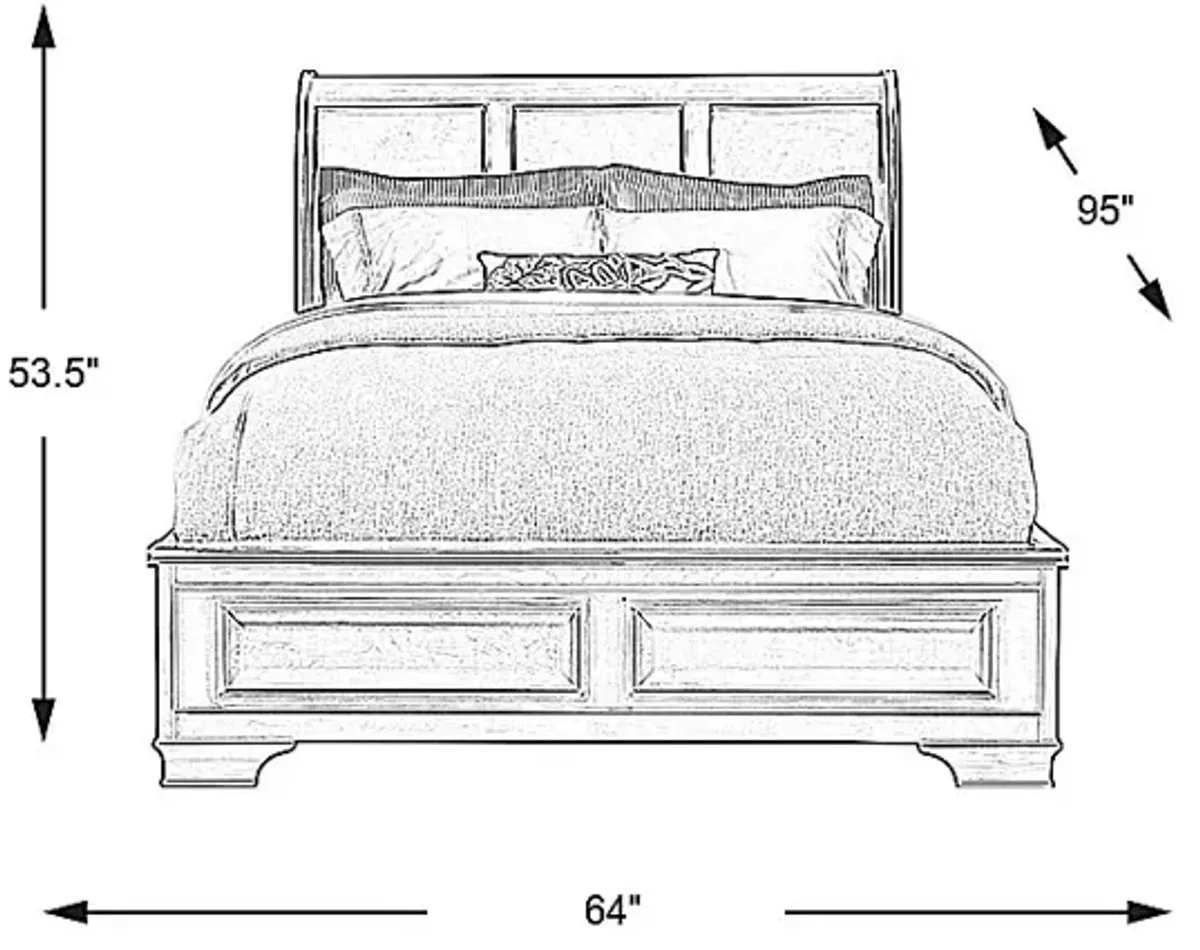 Mill Valley II Gray 3 Pc Queen Sleigh Bed