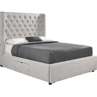 Harlow Hill Dark Gray 3 Pc Queen Upholstered Storage Bed