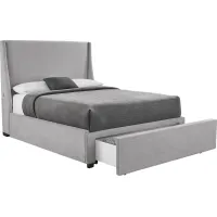 Beaufoy Gray 3 Pc Queen Upholstered Storage Bed