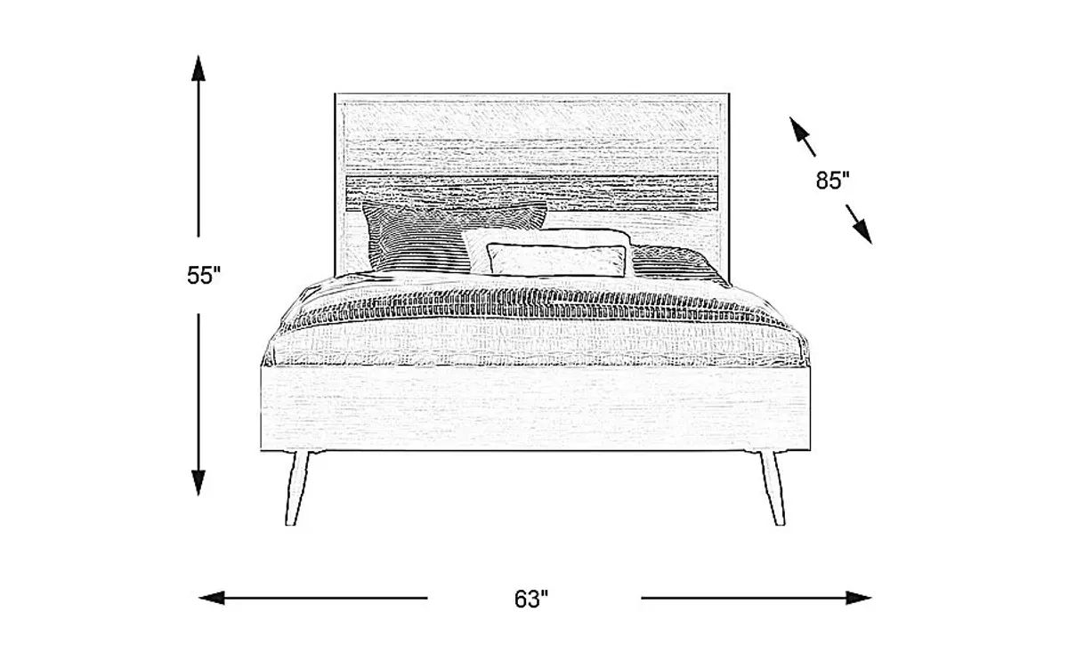 Midtown Loft Brown 3 Pc Queen Panel Bed