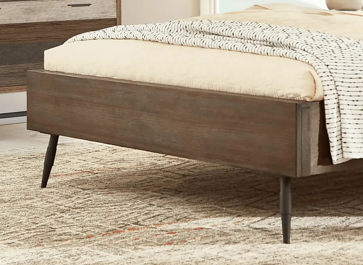 Midtown Loft Brown 3 Pc Queen Panel Bed