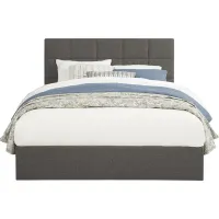 Aubrielle Gray 3 Pc Queen Square Upholstered Bed