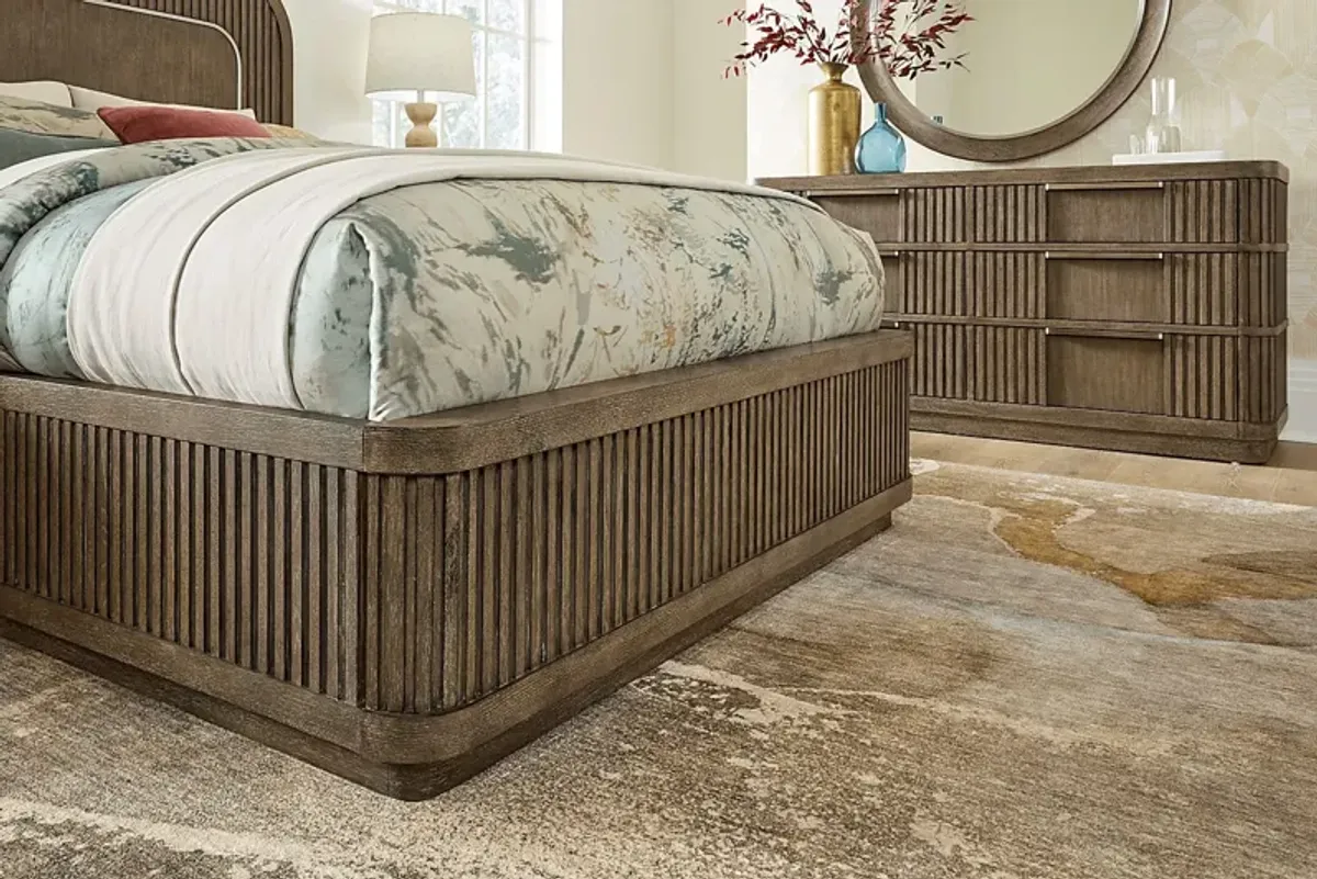 Sausalito Brown 3 Pc Queen Panel Bed