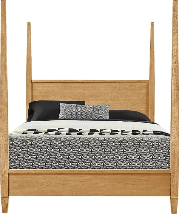 Springville Natural 3 Pc Queen Poster Bed