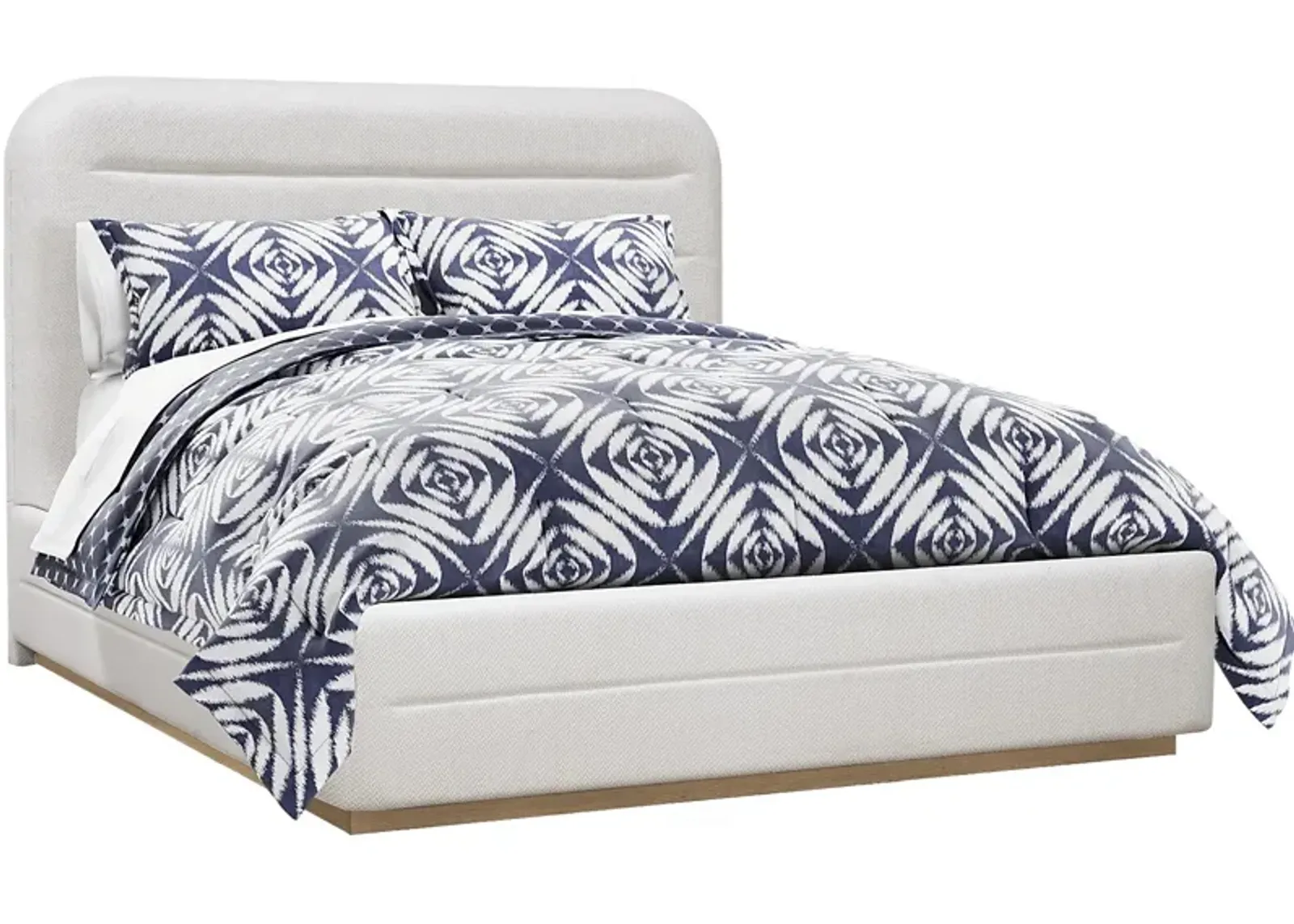 Canyon Cream 3 Pc Queen Upholstered Bed