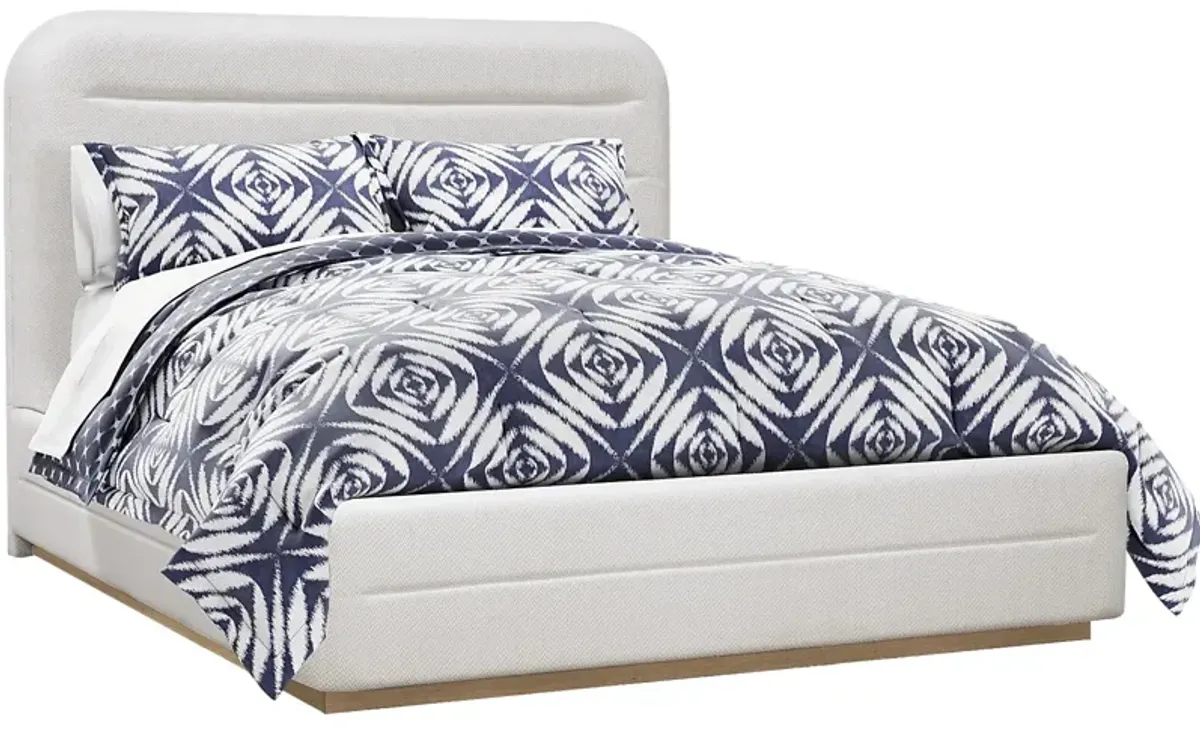 Canyon Cream 3 Pc Queen Upholstered Bed