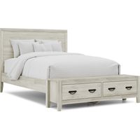 Palm Grove White 3 Pc Queen Storage Bed