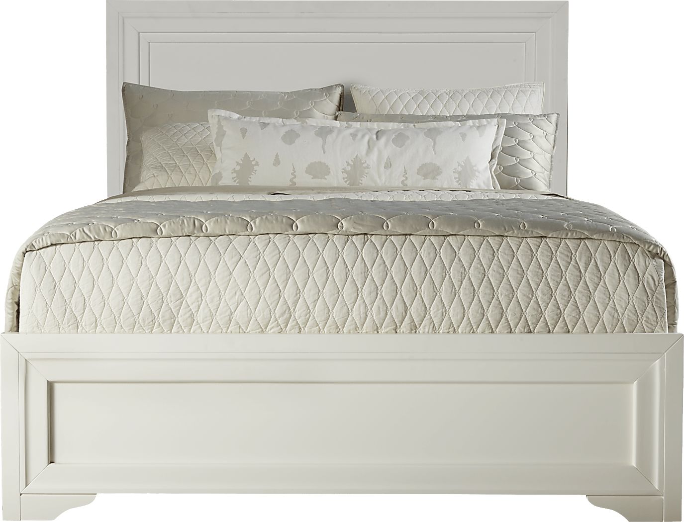 Belcourt White 3 Pc Queen Panel Bed