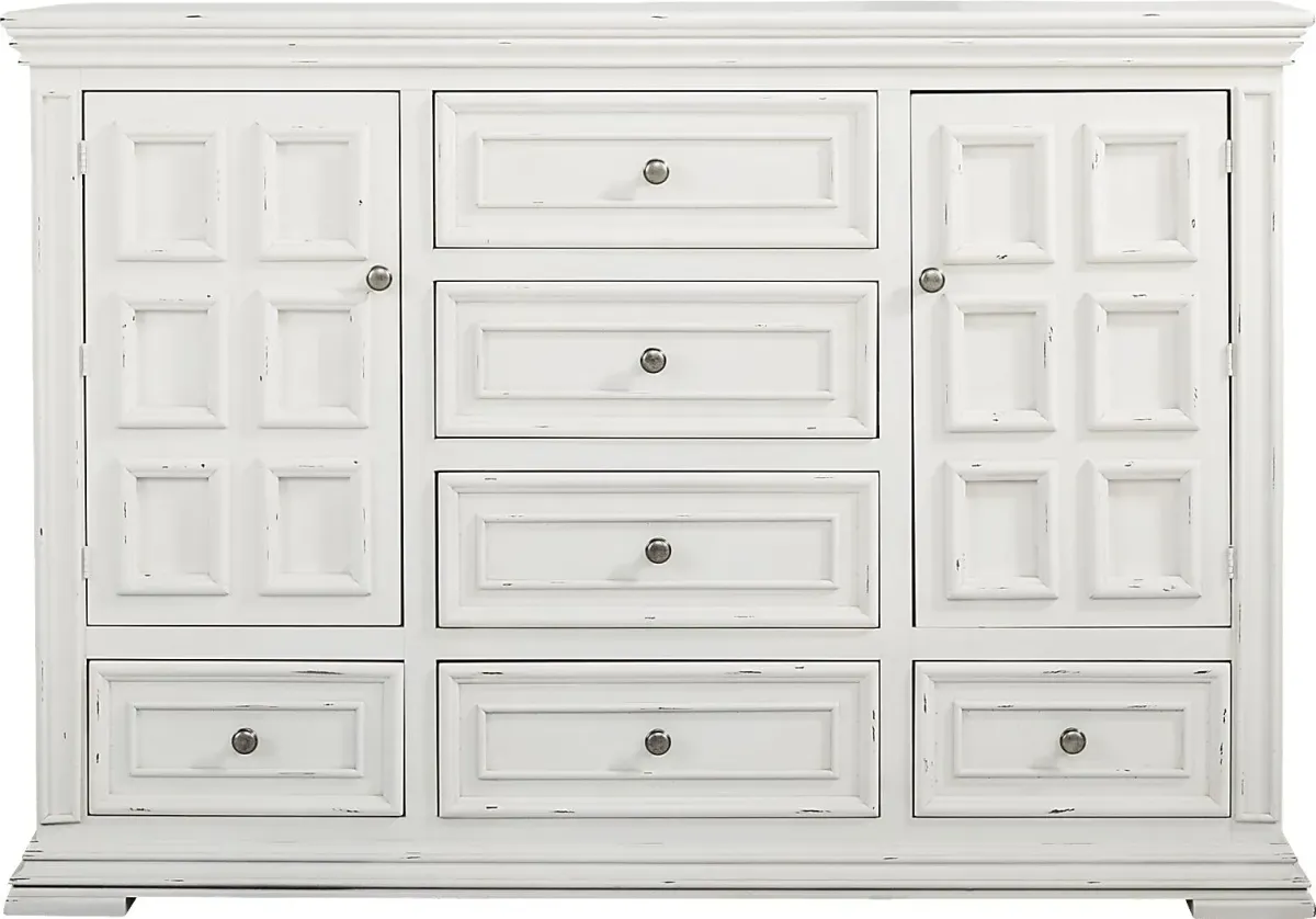 Folkston Bay White 7 Pc Queen Bedroom