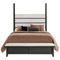 Copperline Black 3 Pc Queen Poster Bed with Bench
