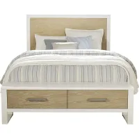 Abbott White 3 Pc Queen Panel Bed with Storage