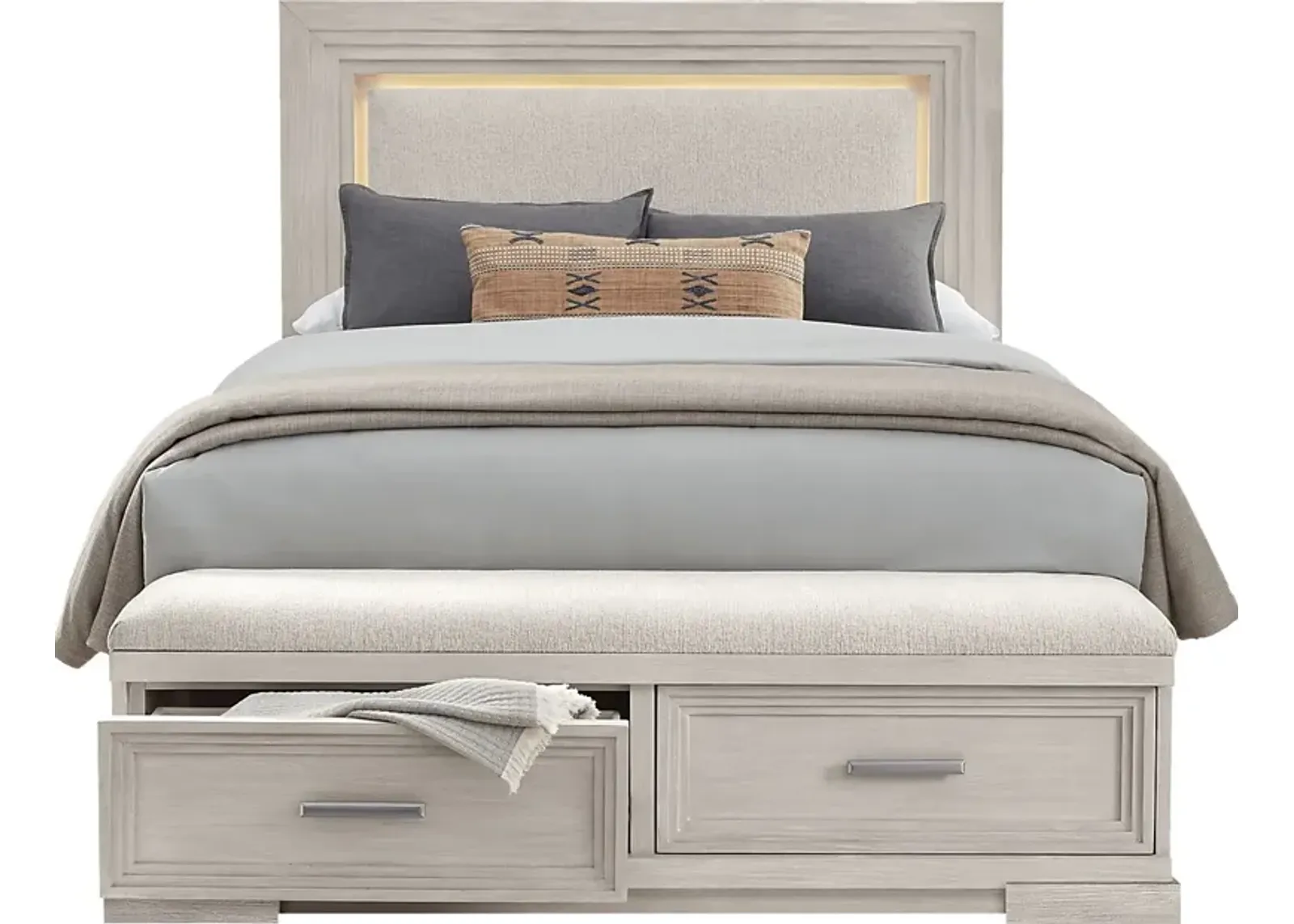 Royal Park Ivory 3 Pc Queen Storage Bed