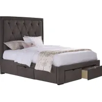 Elridge Granite 3 Pc Queen Upholstered Bed with 4 Drawer Storage
