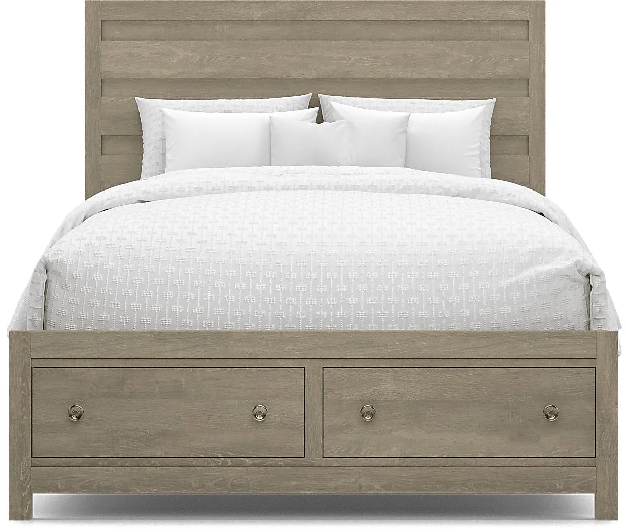 Barringer Place Gray 3 Pc Queen Panel Bed with Storage