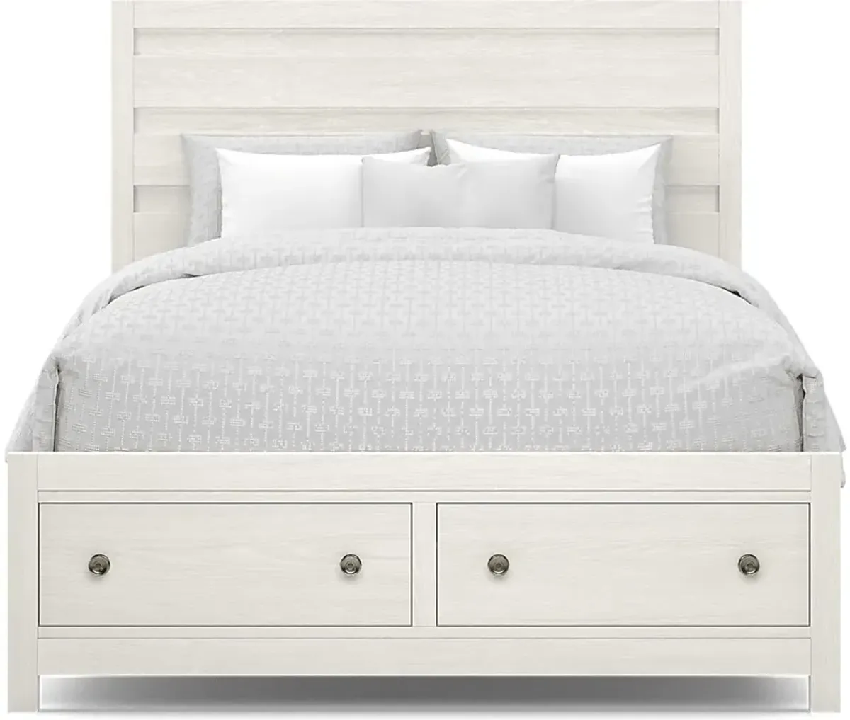 Barringer Place White 3 Pc Queen Panel Bed with Storage