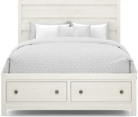 Barringer Place White 3 Pc Queen Panel Bed with Storage