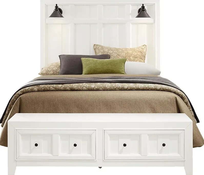 Owings Mill White 3 Pc King Storage Bed