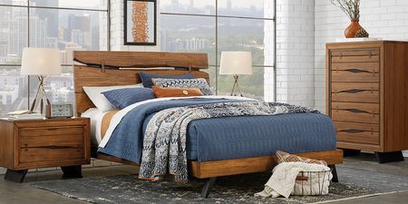 Dana Point Brown 3 Pc King Panel Bed