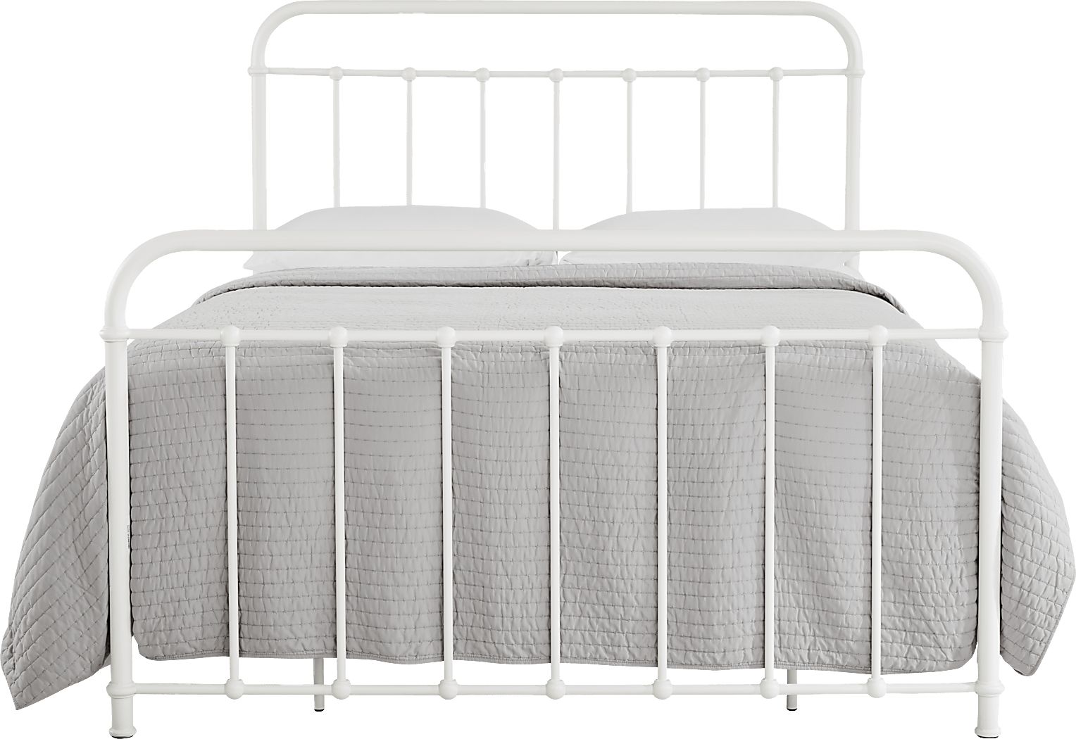 Atticus White King Metal Bed