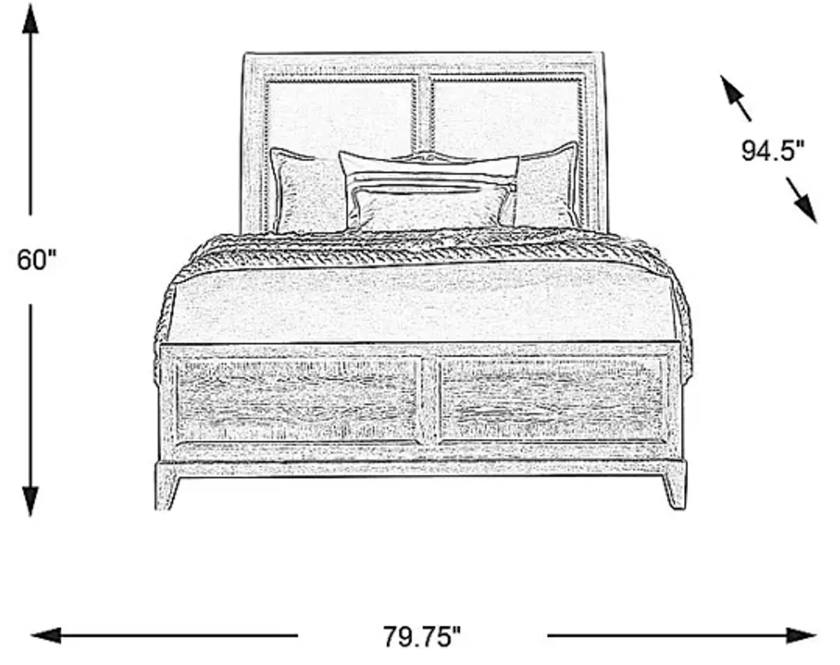 Kailey Park Light Oak 3 Pc King Sleigh Bed