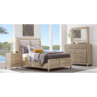 Cindy Crawford Home Kailey Park Light Oak 3 Pc King Sleigh Bed