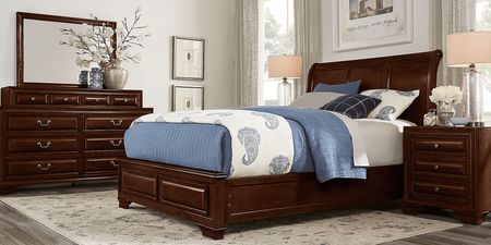 Mill Valley II Cherry 3 Pc King Sleigh Bed