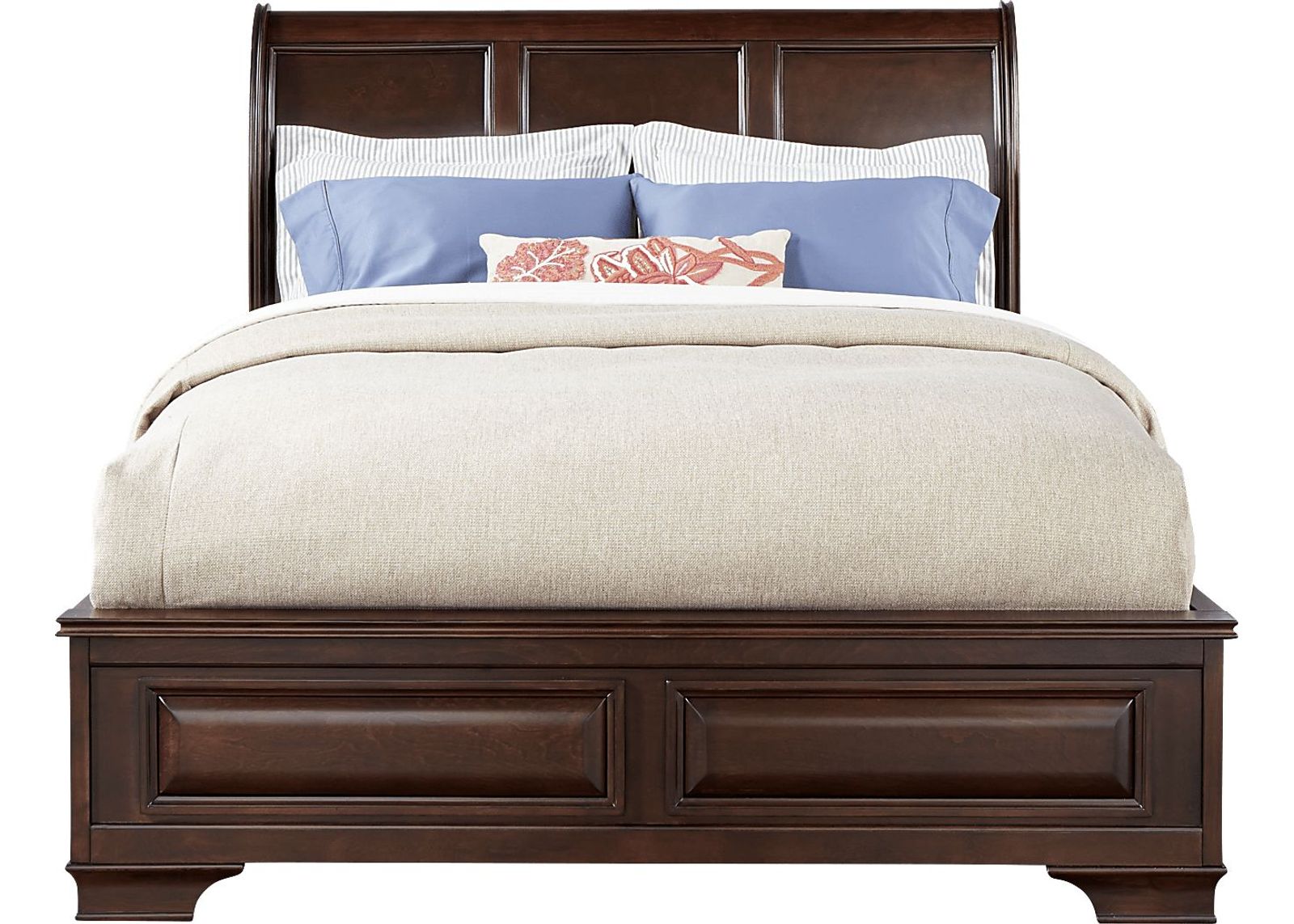 Mill Valley II Cherry 3 Pc King Sleigh Bed