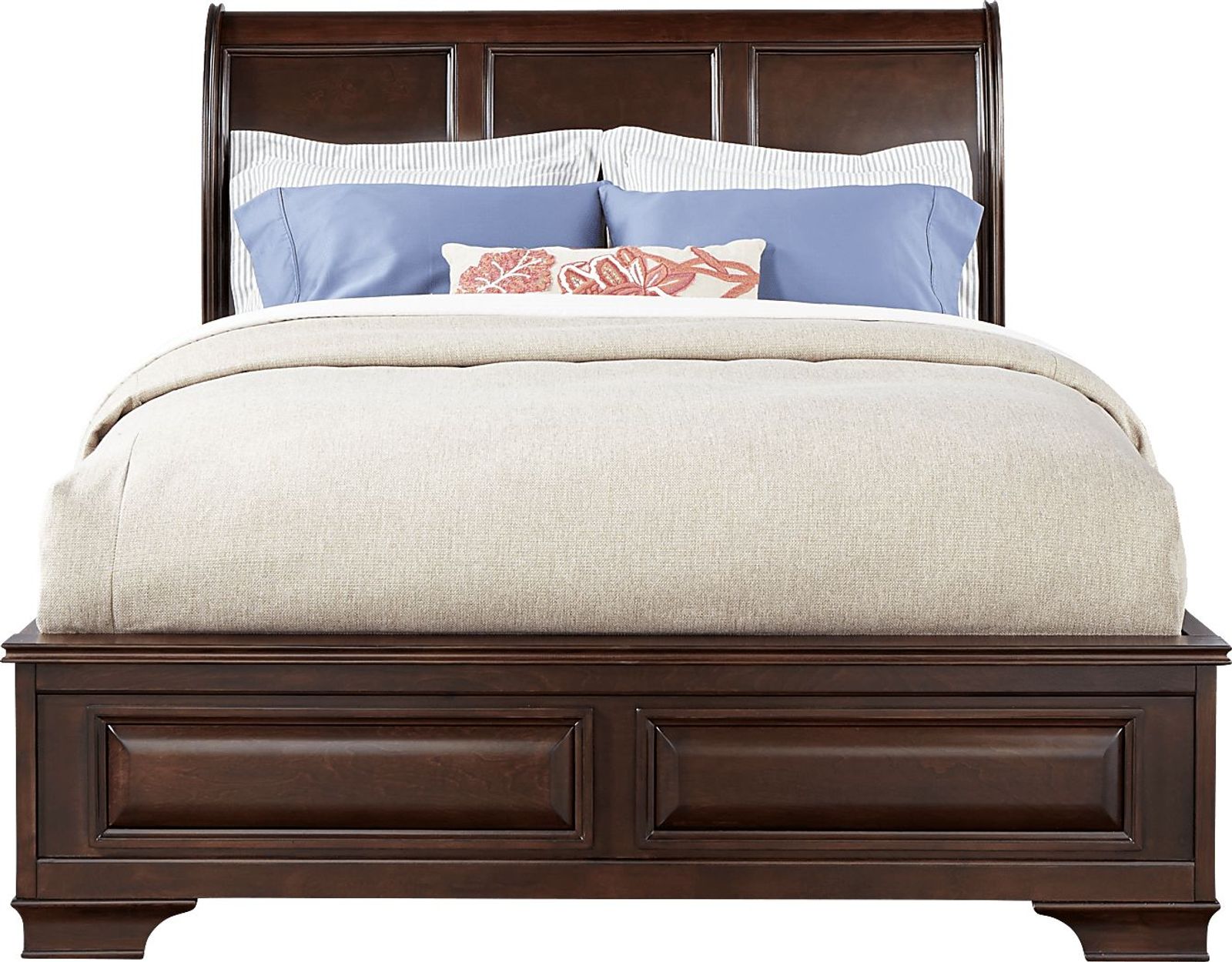 Mill Valley II Cherry 3 Pc King Sleigh Bed