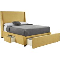 Beaufoy Yellow 3 Pc King Upholstered Complete Storage Bed
