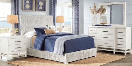 Golden Isles White 3 Pc King Woven Bed