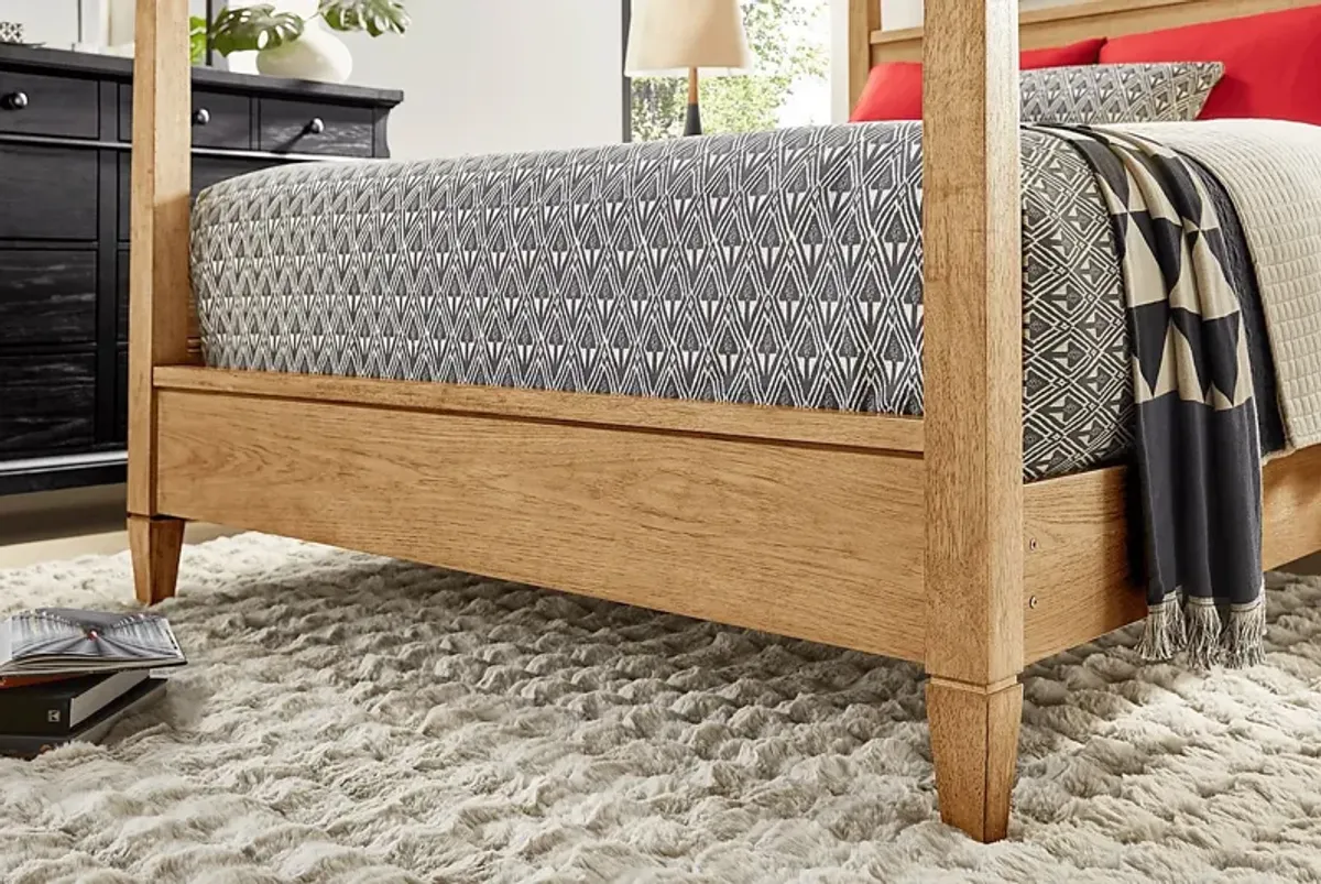 Springville Natural 3 Pc King Poster Bed