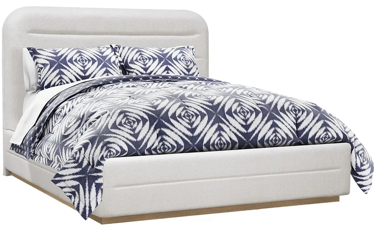 Canyon Cream 3 Pc King Upholstered Bed