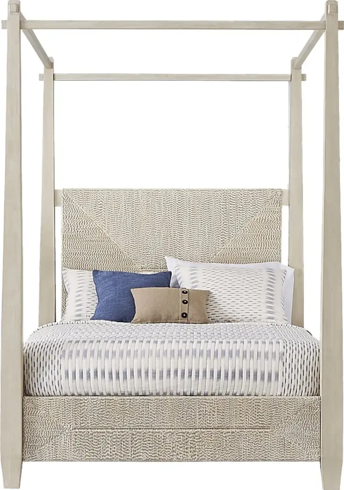 Maldive White 3 Pc King Poster Bed