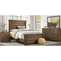 Rustic Haven Tobacco 3 Pc King Panel Bed