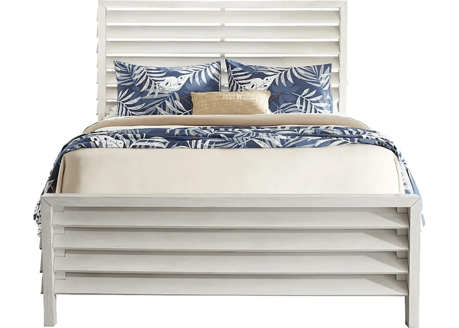 River Falls White 3 Pc King Slat Bed